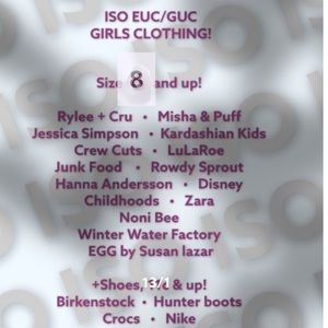 ISO! Girls or Neutral clothing!!